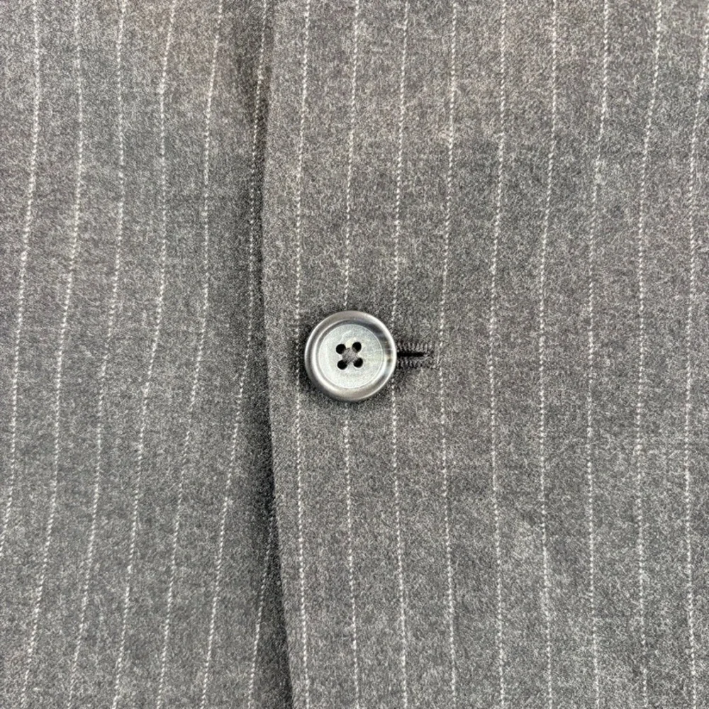 Vintage Banana Republic Blazer Sport Coat Jacket in Grey Stripe Wool Men 40R